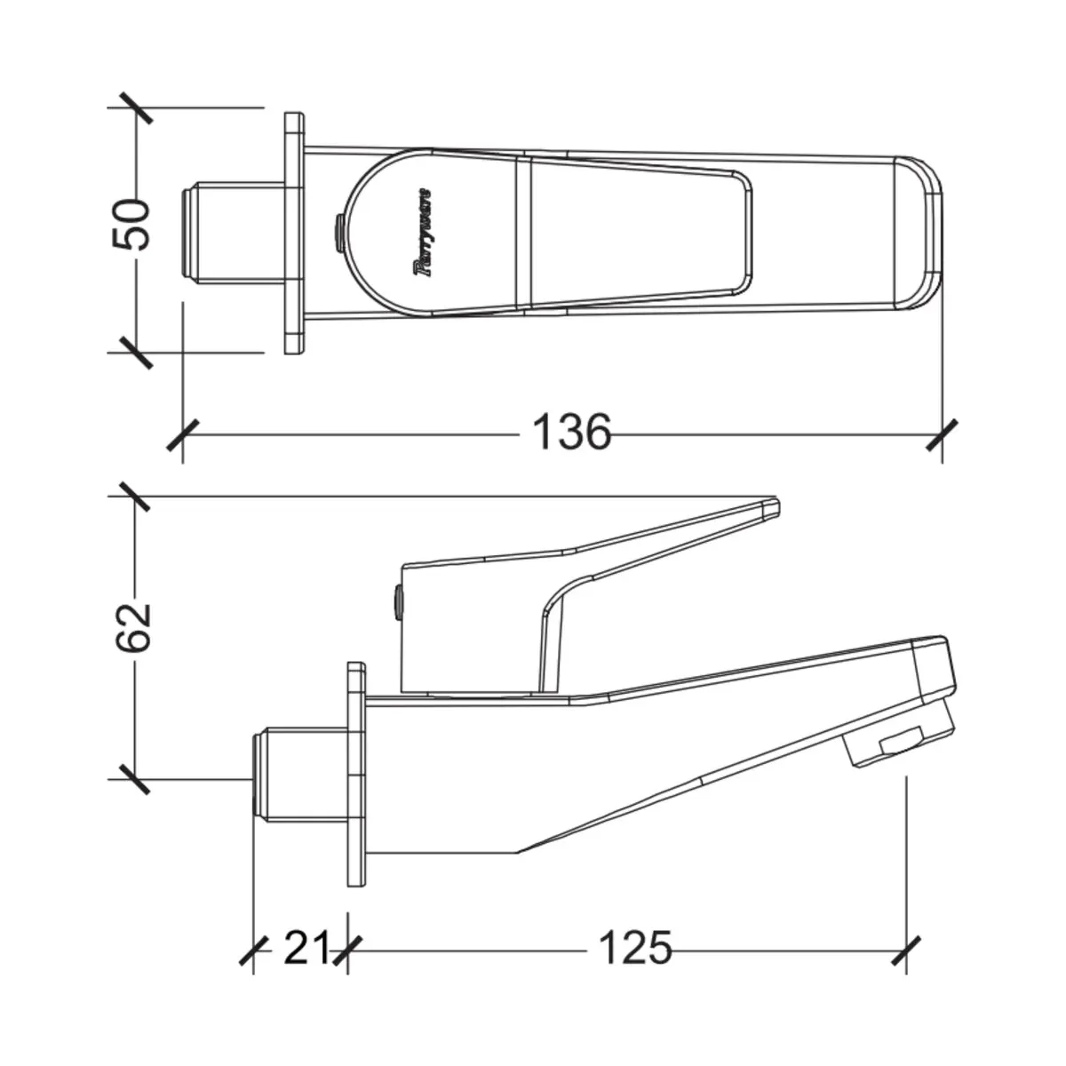 Parryware wc area bib tap aqua G5706A1 G5706A1 Chrome - image 2