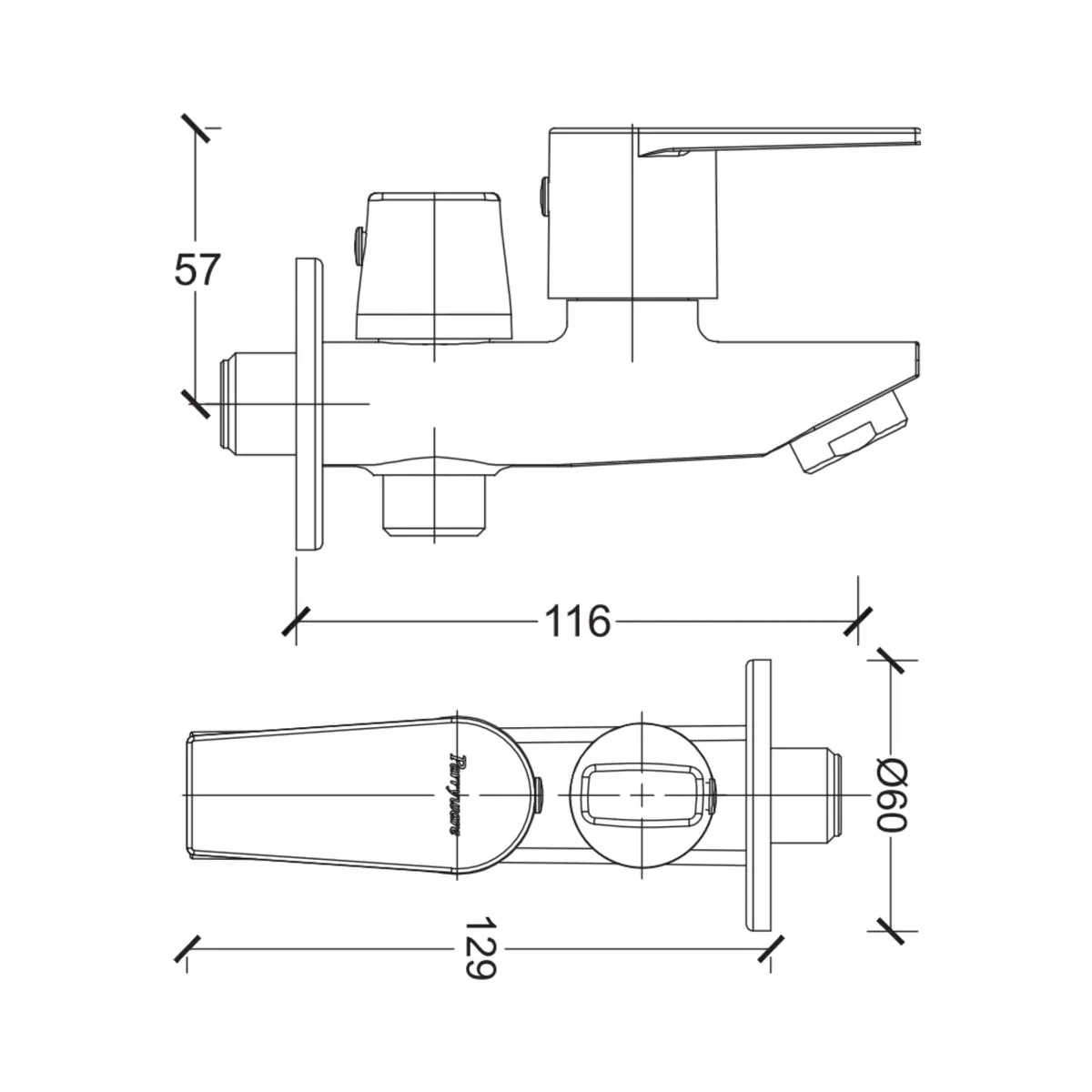 Parryware wc area bib tap praseo G5834A1 G5834A1 Chrome - image 2