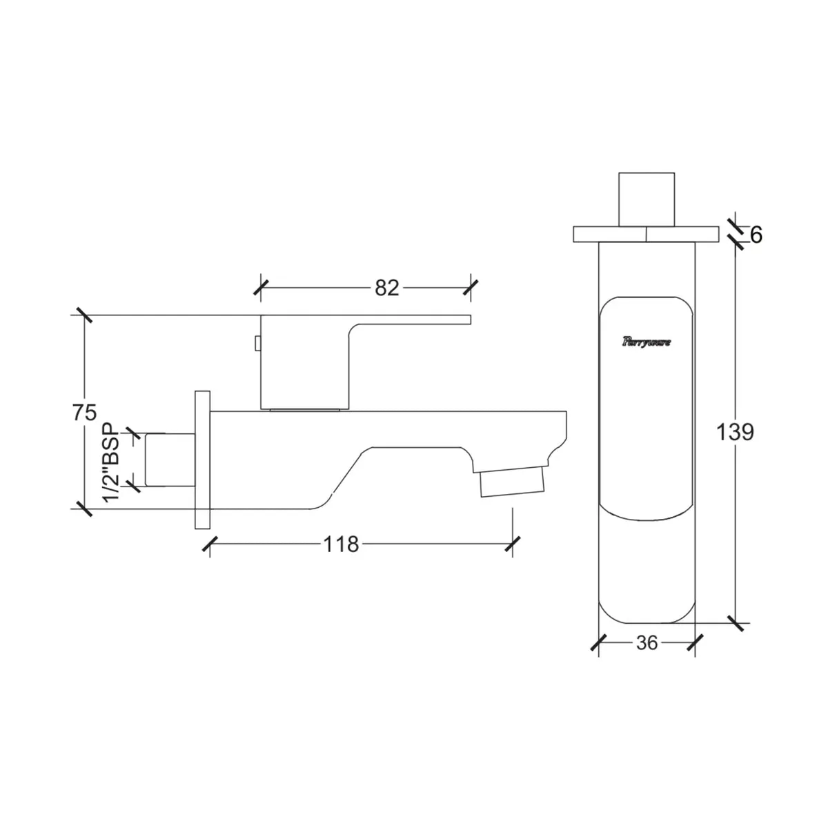 Parryware wc area bib tap quattro T2306A4 T2306A4 Deep Rose Gold - image 2